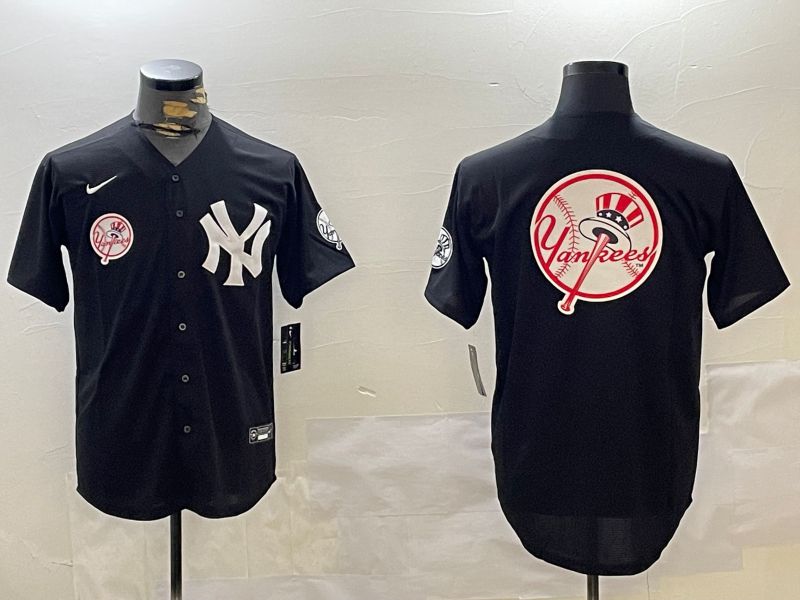 Men New York Yankees Blank Black Fashion Game Nike 2024 MLB Jersey style 17->new york yankees->MLB Jersey